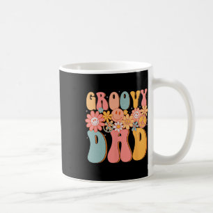 Dad Retro Fathers Day Colourful Peace Sign Smile F Coffee Mug