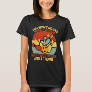 Dad Retro Funny Bowling S Women Adult Humour Dirty T-Shirt