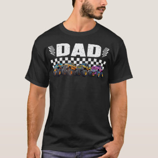 Dad Retro Monster Truck Family Crew Birthday T-Shirt