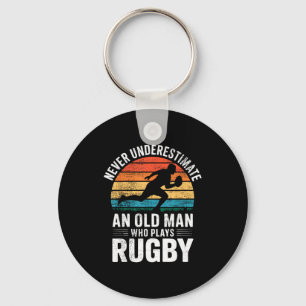 Dad Rugby Player Father Rugby Keychain