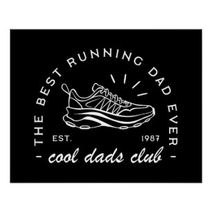 Dad run club running marathoner athletic aesthetic poster