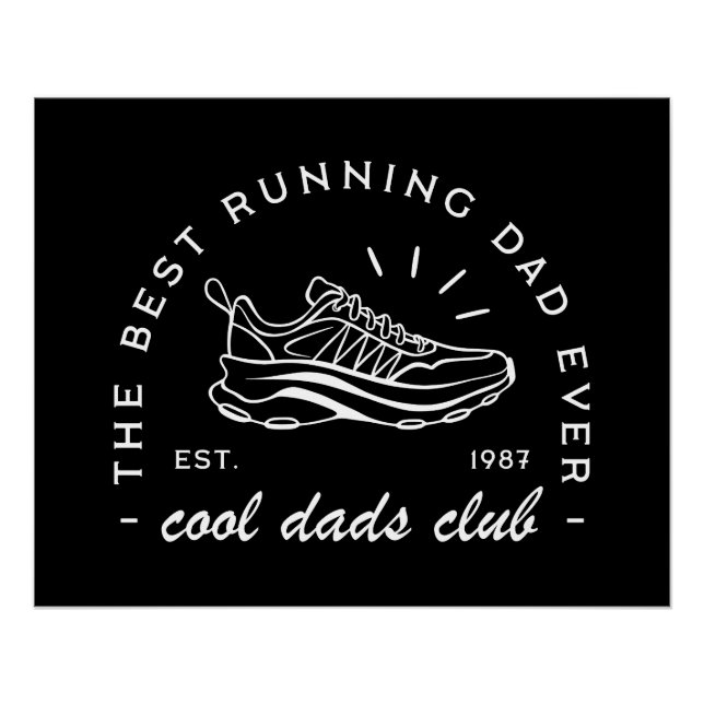 Dad run club running marathoner athletic aesthetic poster (Front)