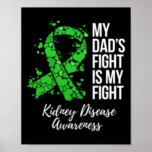 Dad’s Fight Is My Fight Kidney Disease Awareness  Poster