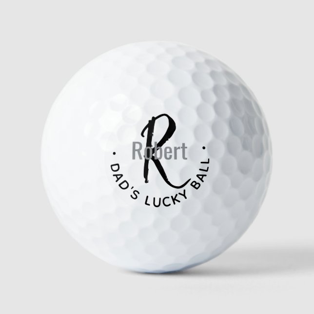 Dad’s Lucky Ball Monogram Gift for Him (Front)