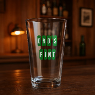Dad’s Personalized Pint Glass – Custom Beer Glass 