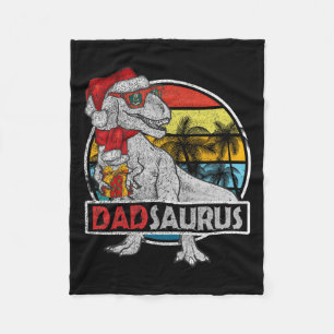 Dad Saurus T Rex Dinosaur Family Matching Xmas Chr Fleece Blanket