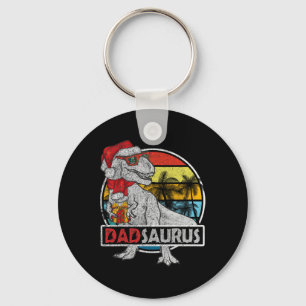 Dad Saurus T Rex Dinosaur Family Matching Xmas Chr Keychain