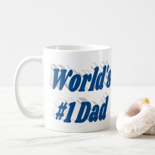Dad sea blue half text coffee mug