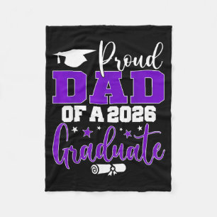 Dad senior 2026 proud dad of a class of 2026 fleece blanket