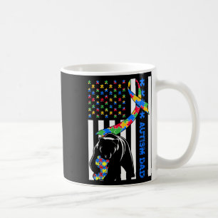 Dad Shirts Autism Awareness American Flag Fathers  Coffee Mug