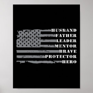 Dad Shirts For Men Vintage Husnd Retro Daddy Fathe Poster