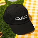 Dad Simple Cool Modern Typography Custom<br><div class="desc">Dad Simple Cool Modern Typography Custom Embroidered Baseball Cap features the simple modern embroidered text "Dad". Perfect as a gift for dad for Father's Day,  Christmas,  birthday and more. Created by Evco Studio www.zazzle.com/store/evcostudio</div>