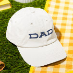 Dad Simple Cool Modern Typography Custom Embroidered Hat<br><div class="desc">Dad Simple Cool Modern Typography Custom Embroidered Baseball Cap features the simple modern embroidered text "Dad". Perfect as a gift for dad for Father's Day,  Christmas,  birthday and more. Created by Evco Studio www.zazzle.com/store/evcostudio</div>