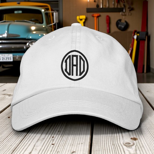 Dad Simple Modern Typography Custom Embroidered Hat (Creator Uploaded)