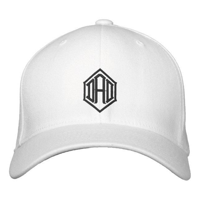 Dad Simple Modern Typography Custom Embroidered Hat (Front)