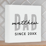 Dad Since 20XX Modern Simple Preppy Binder<br><div class="desc">This simple and modern design is composed of san serif typography.</div>