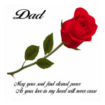Dad Single Red Rose