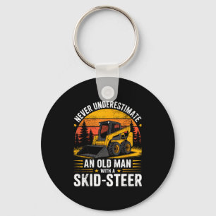 Dad Skid Steer Operator Father Construction Heavy Keychain