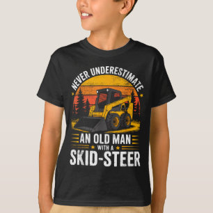 Dad Skid Steer Operator Father Construction Heavy  T-Shirt