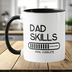 Dad Skills Downloading Funny New Dad Black Mug