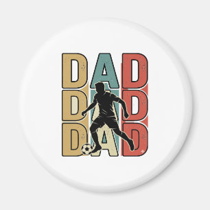 Dad Soccer Vintage Engraving Vector Design_1 Magnet