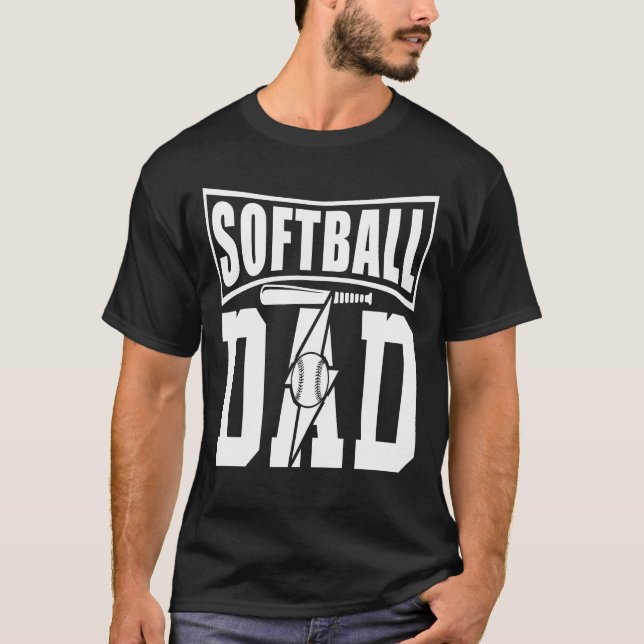 Dad Softball Fan Graphic T-Shirt (Front)