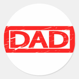 Dad Stamp Classic Round Sticker