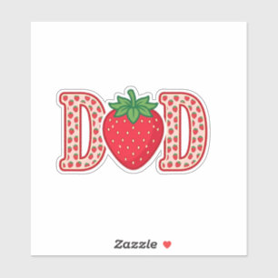 Dad Strawberry Lettering Vector Shirt Design_1