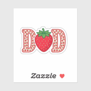 Dad Strawberry Lettering Vector Shirt Design_1