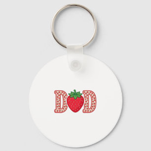 Dad Strawberry Lettering Vector Shirt Design_1 Keychain