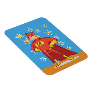 Dad Superhero on Father's Day Magnet