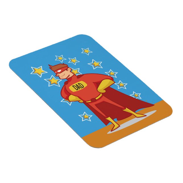Dad Superhero on Father's Day Magnet (Right Side)