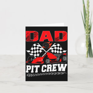 Dad T Crew Racing Family Race Car Birthday Boy  Card