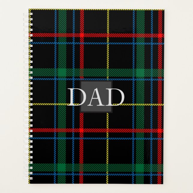 DAD - Tartan élégant Plaid Motif cadeaux de PÈRE (Devant)