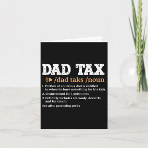 Dad Tax Definition Retro Vintage Card