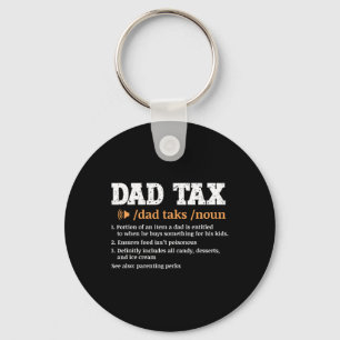 Dad Tax Definition Retro Vintage Keychain
