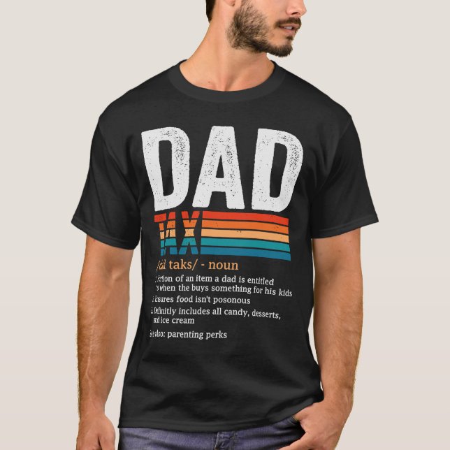 Dad Tax Definition Retro Vintage T-Shirt (Front)