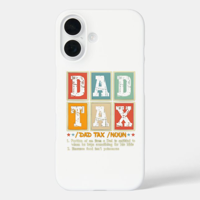 Dad Tax Funny Foodie Snack Humour Case-Mate iPhone Case (Back)