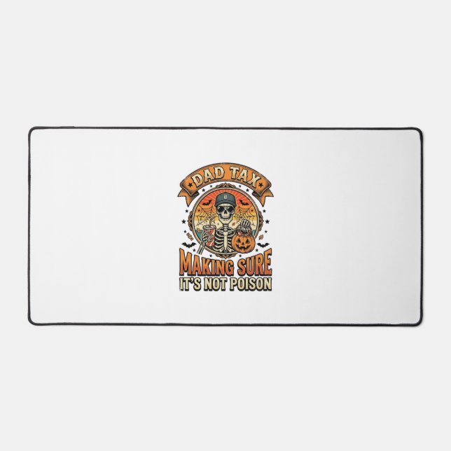 Dad Tax Funny Halloween Skeleton Candy_1 Desk Mat (Front)