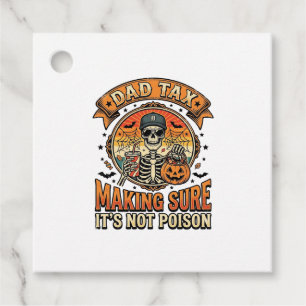 Dad Tax Funny Halloween Skeleton Candy_1 Favour Tags
