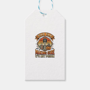 Dad Tax Funny Halloween Skeleton Candy_1 Gift Tags