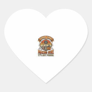 Dad Tax Funny Halloween Skeleton Candy_1 Heart Sticker