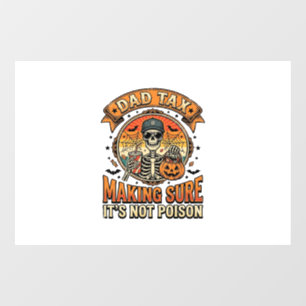 Dad Tax Funny Halloween Skeleton Candy_1 Window Cling