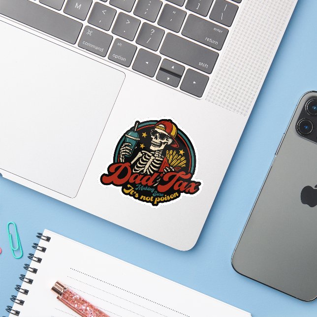 Dad Tax Making Sure It's Not Poison Skeleton (Laptop w/ iPhone)