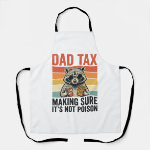 Dad Tax Raccoon Vintage Funny Dad Shirt Design_1 Apron