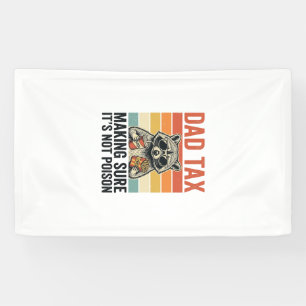 Dad Tax Raccoon Vintage Funny Dad Shirt Design_1 Banner