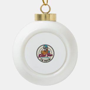 Dad Tax Skeleton Fast Food Humour Shirt Design_1 Ceramic Ball Christmas Ornament