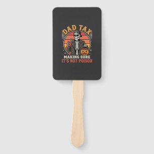 Dad Tax Skeleton Halloween Candy Vector Design_1 Hand Fan