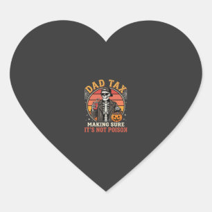 Dad Tax Skeleton Halloween Candy Vector Design_1 Heart Sticker