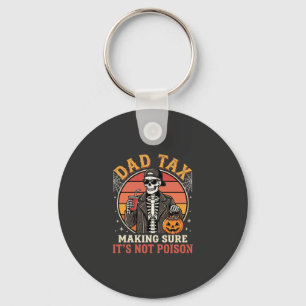 Dad Tax Skeleton Halloween Candy Vector Design_1 Keychain